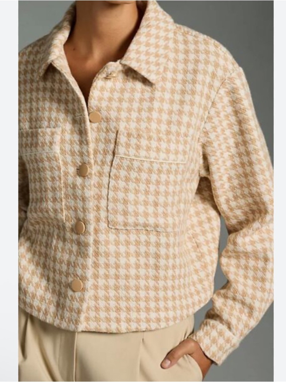 Dolan Houndstooth Printed Medium 
Jacket Anthropologie